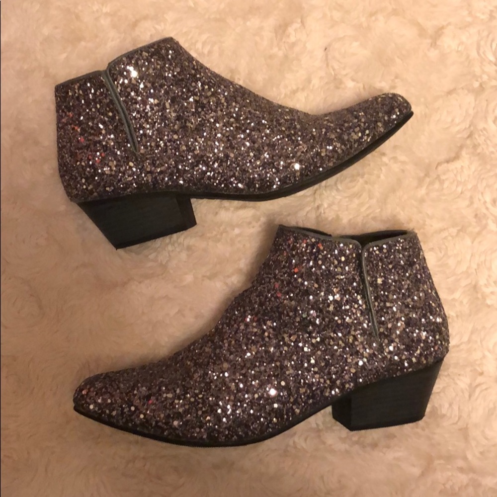Old Navy glitter booties